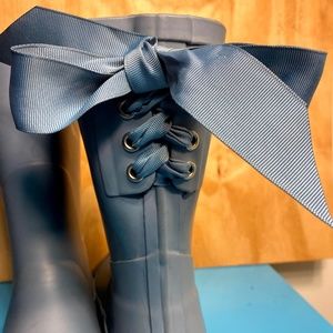 Blue Bow Rain Boots